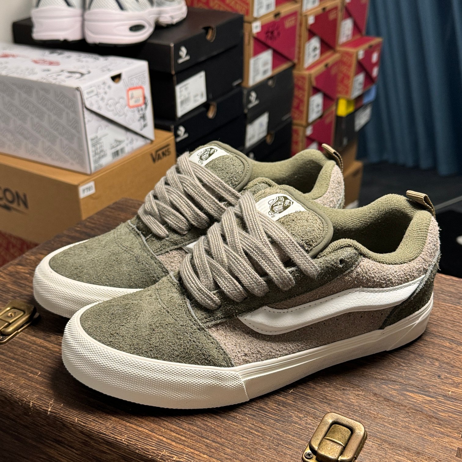 Vans Knu-Skool Green and Gray