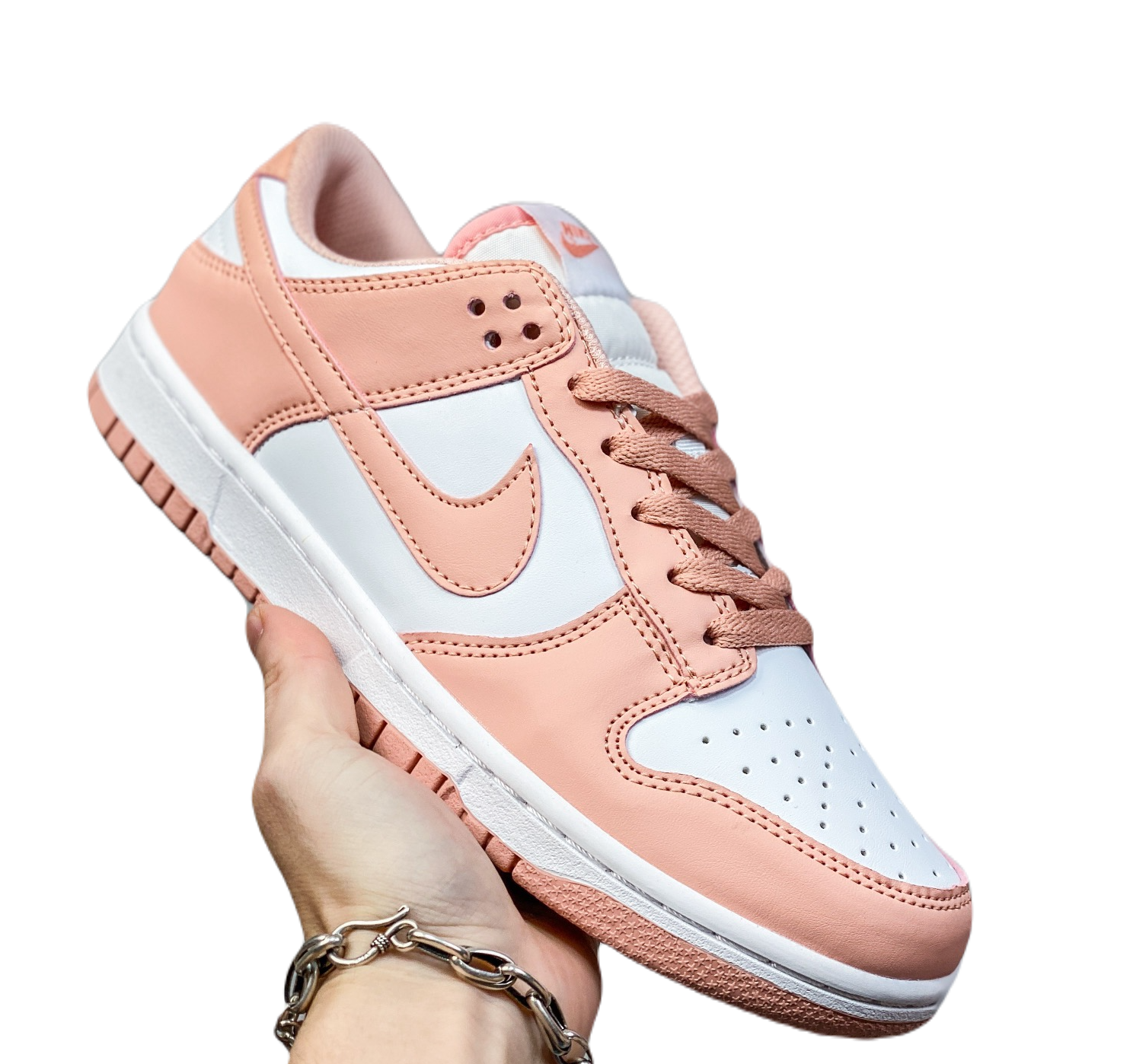 Nike Dunk low white peach