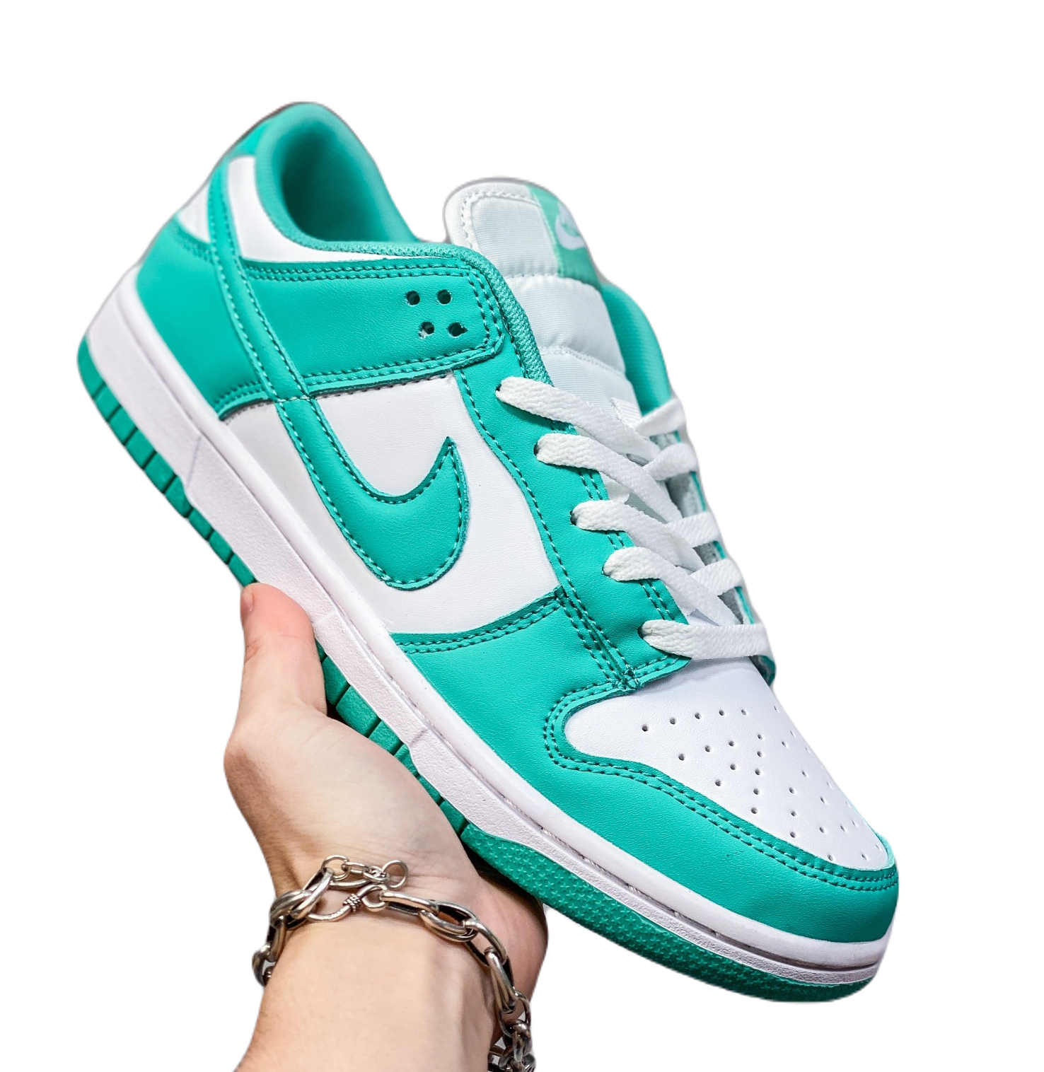 Nike Dunk low white green