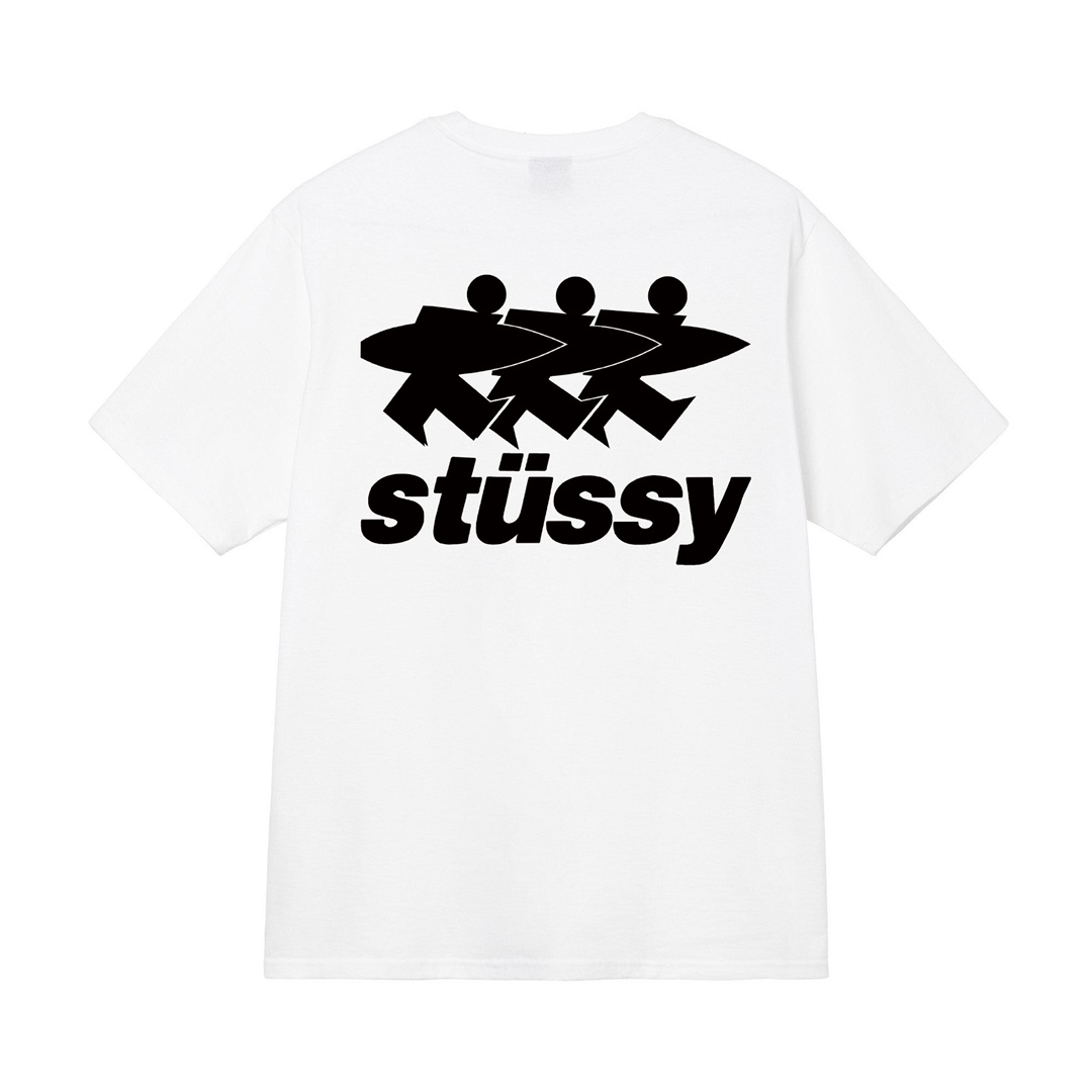 Triko Stussy surfwalk white