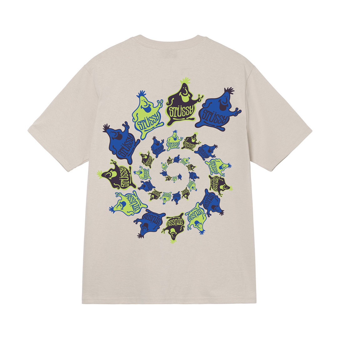 Triko Stussy Mr. Blob spiral fog