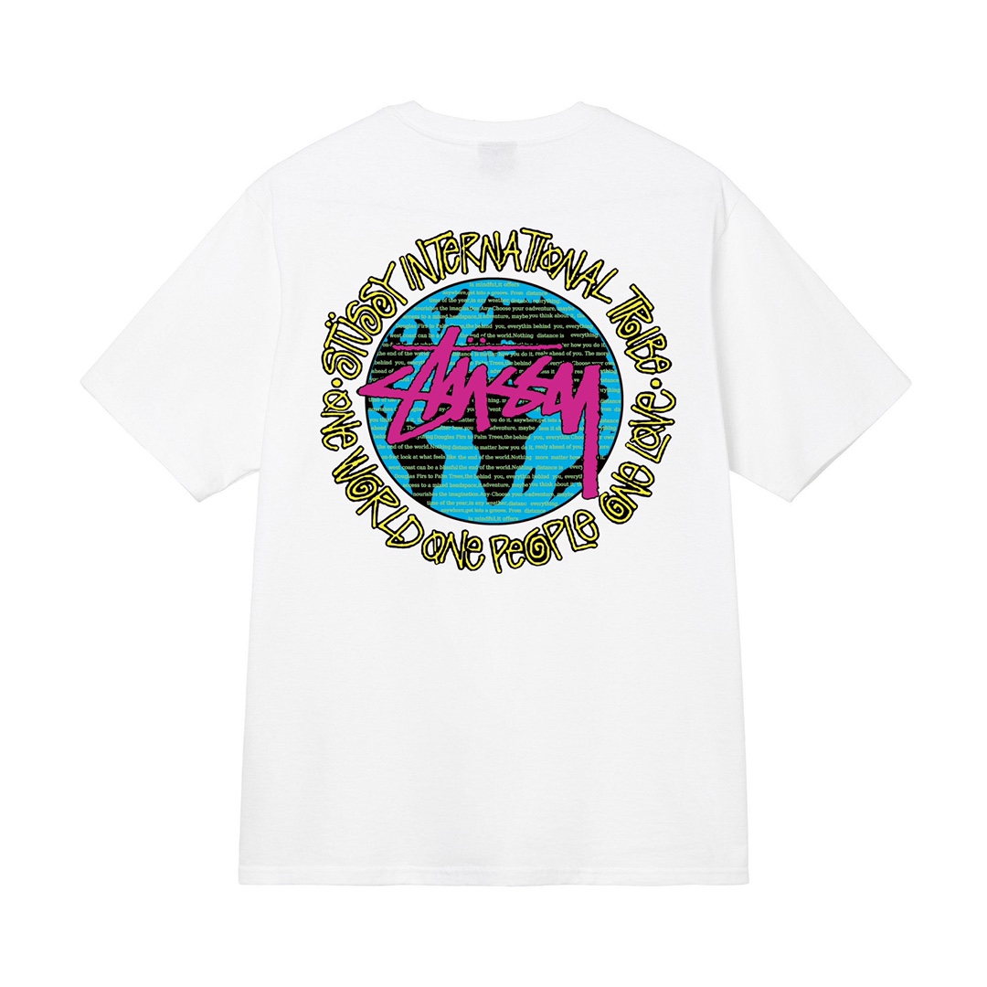 Triko Stussy one world white
