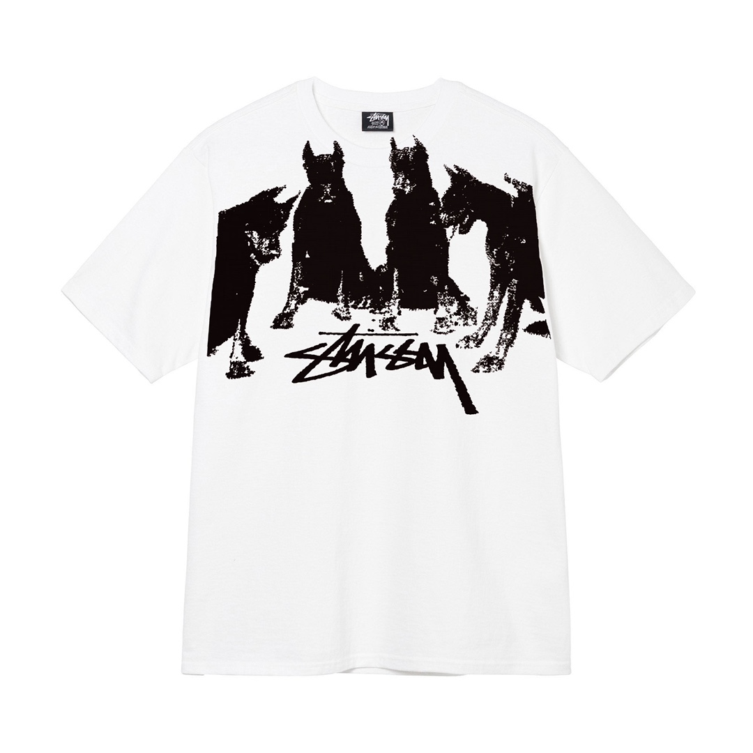 Triko Stussy dobermans white