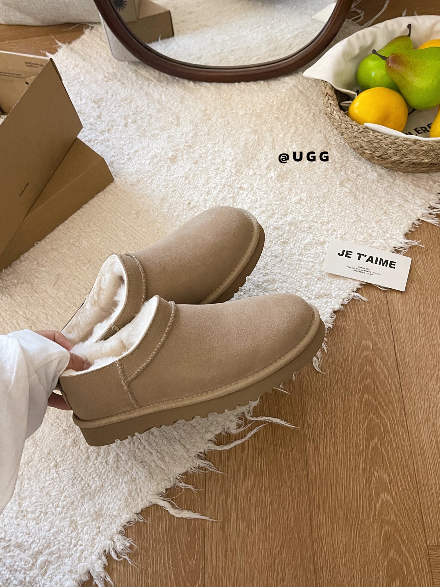 UGG classic micro boot sand