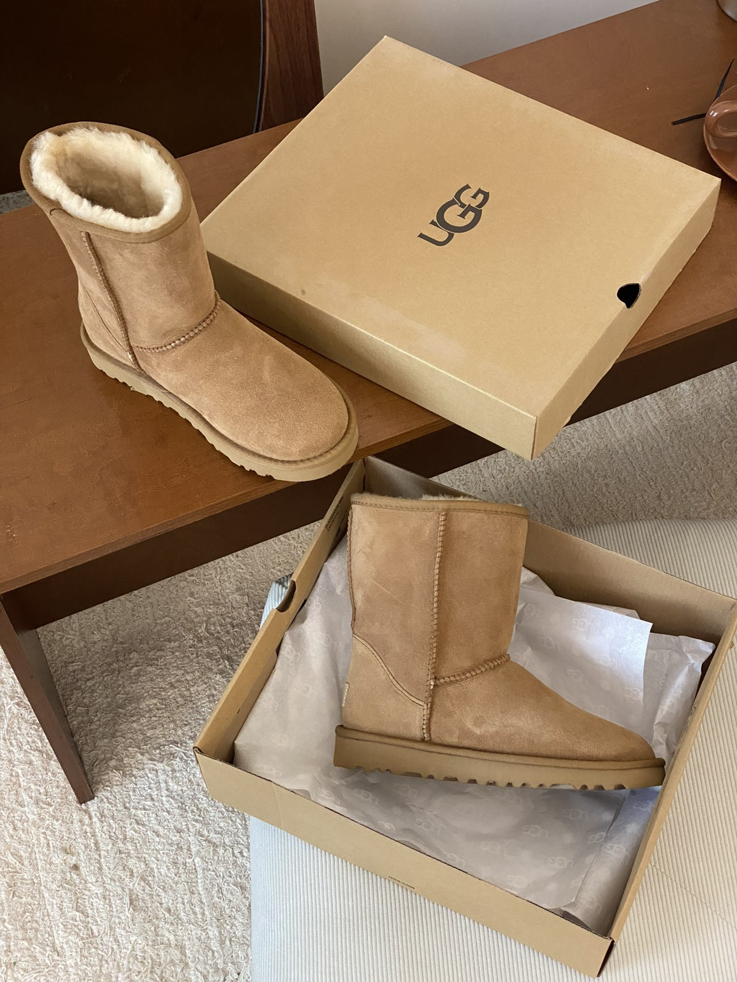 UGG boty Short 5825 chestnut