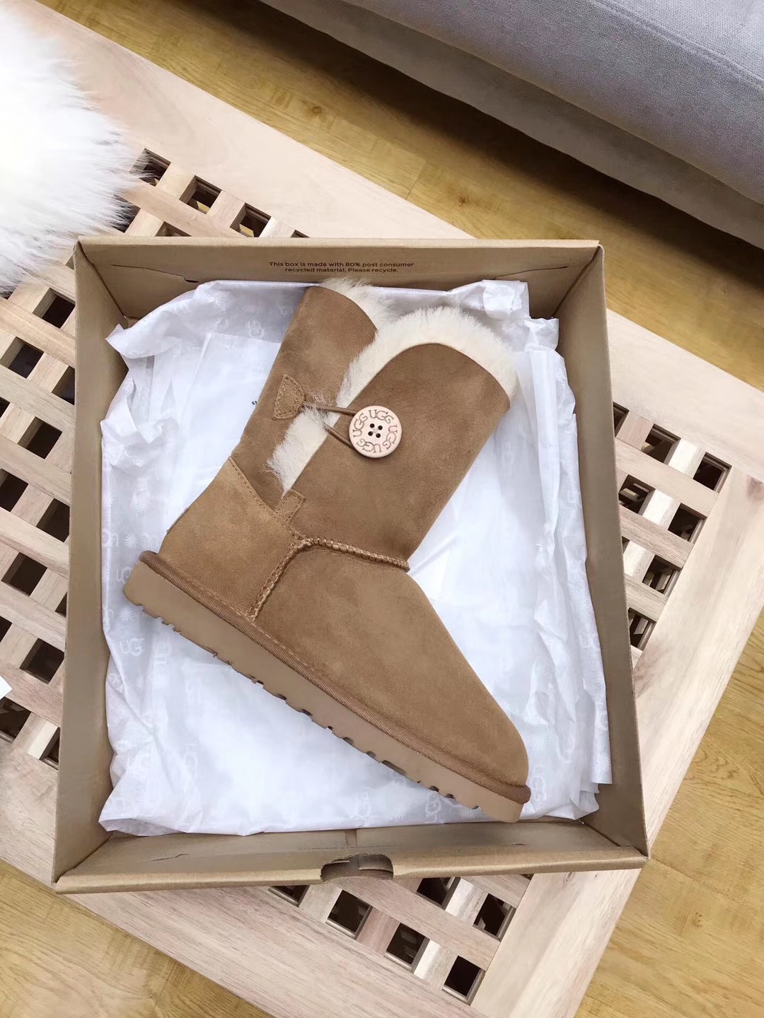 Boty UGG - W Bailey Button 5803 hnědé EUR36