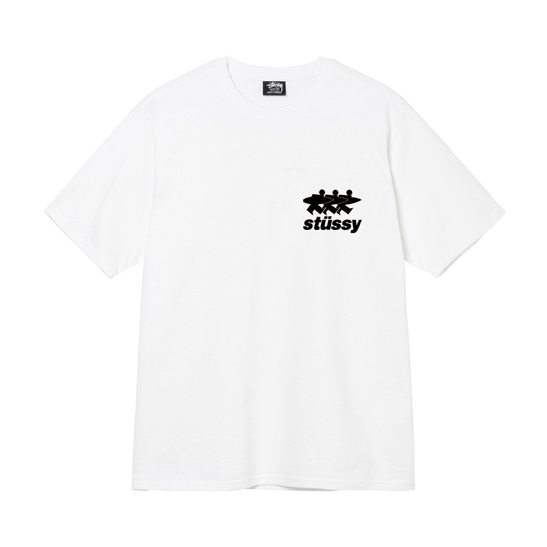 Triko Stussy surfwalk white