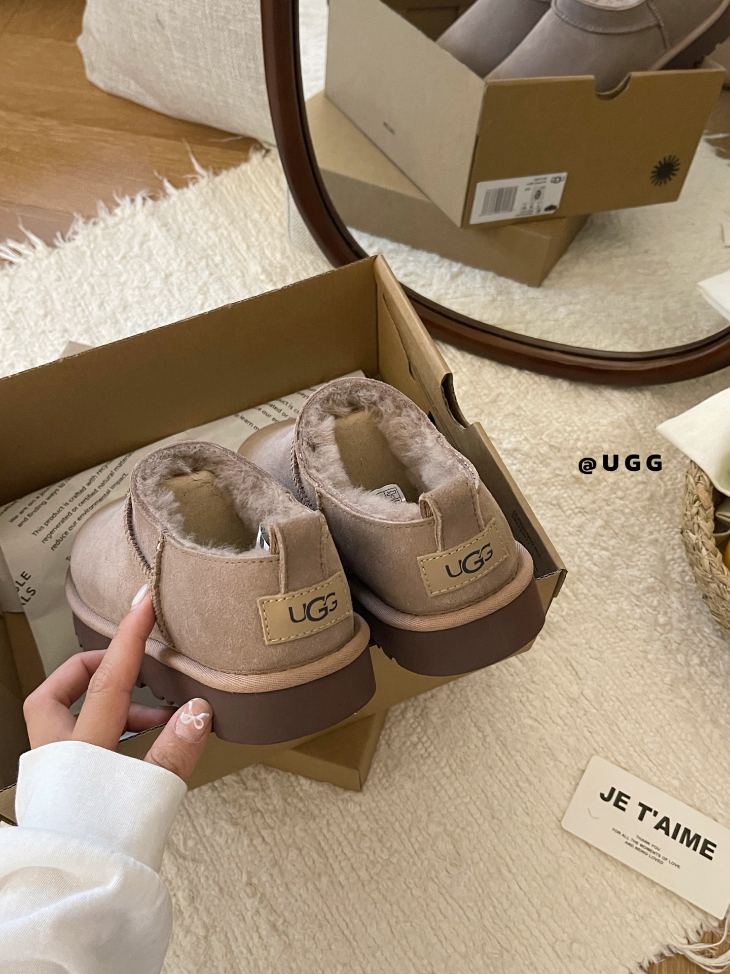 UGG classic micro boot light oak brown