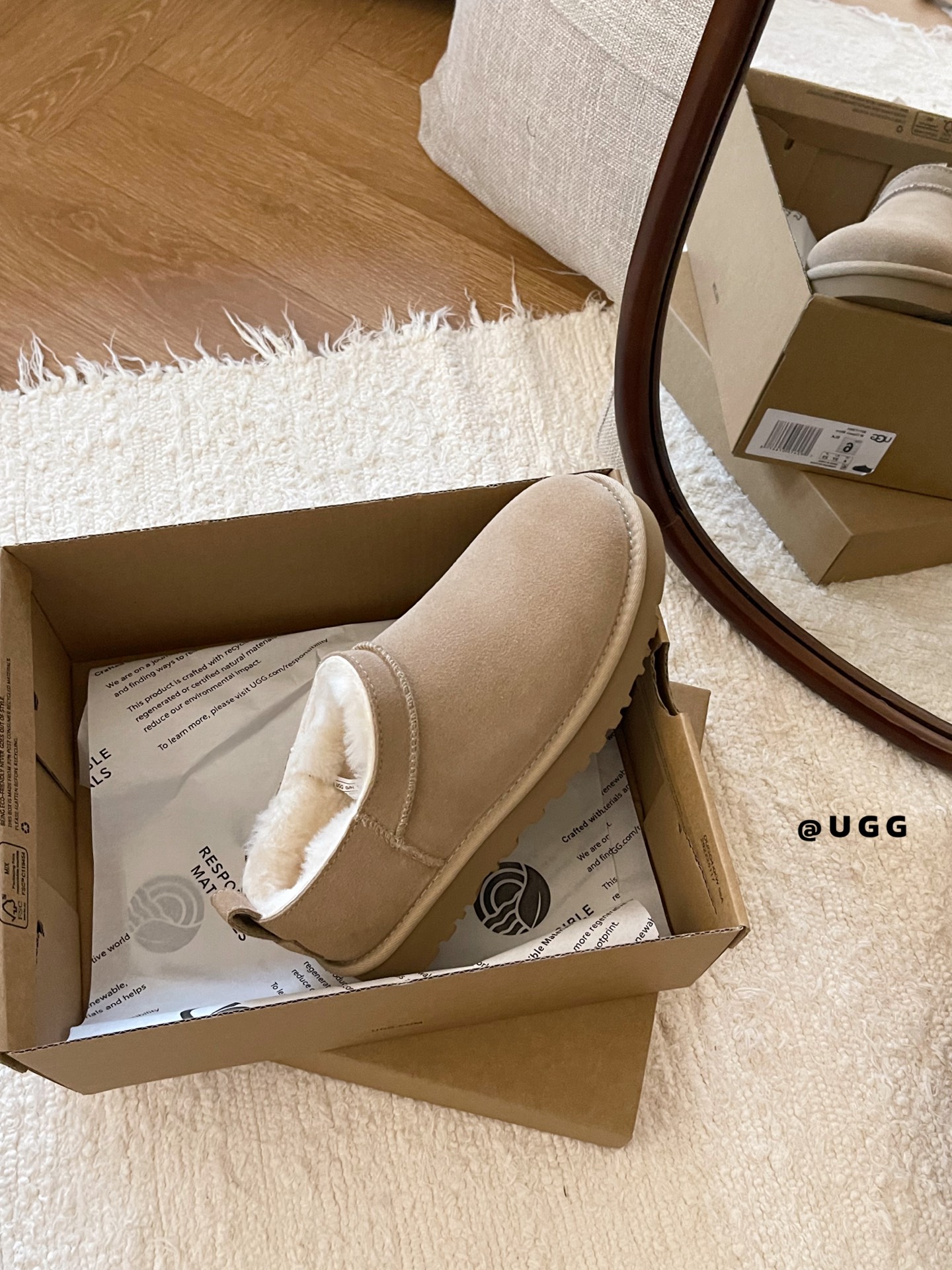 UGG classic micro boot sand