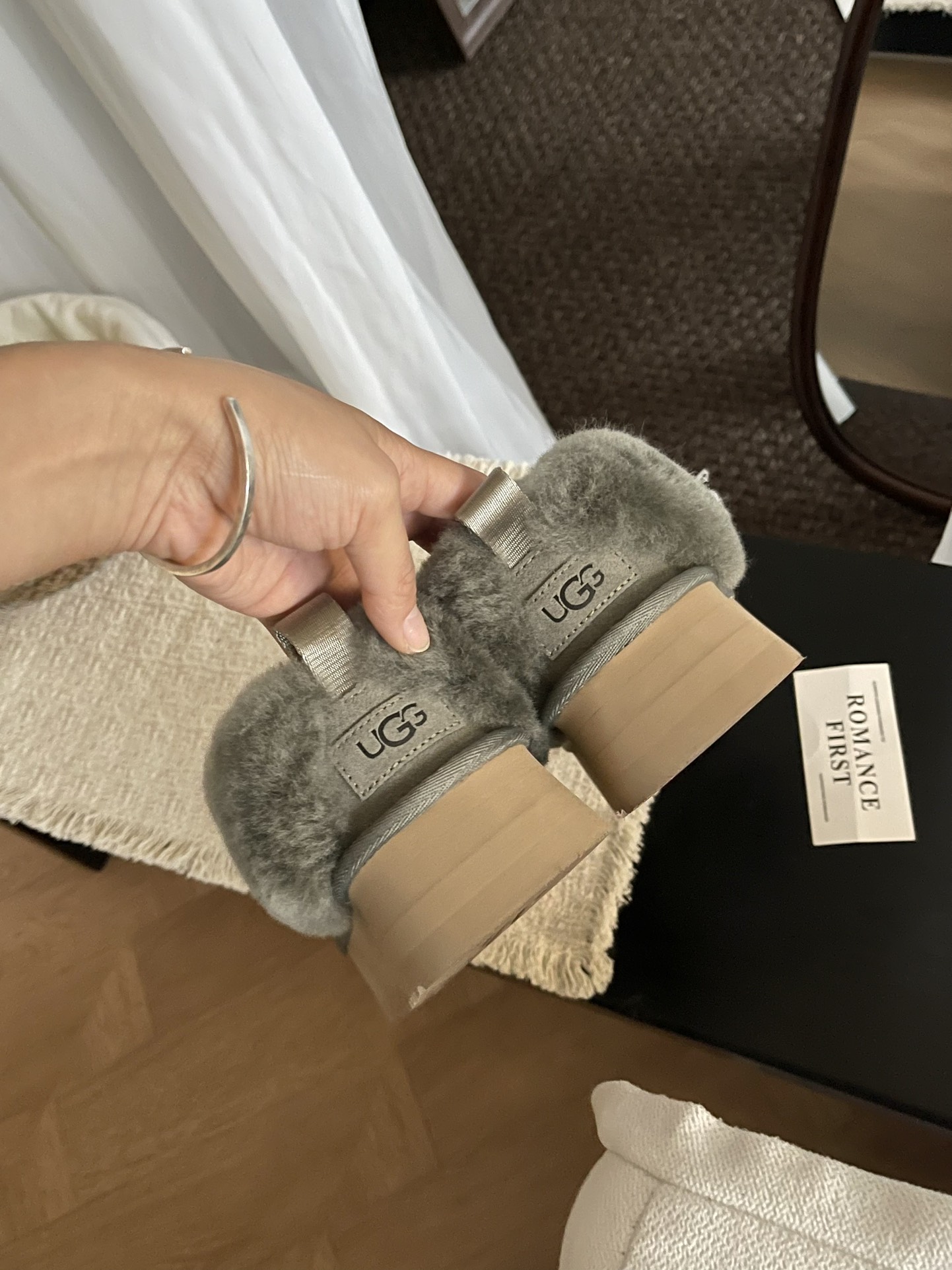 Pantofle UGG Tazelle grey green