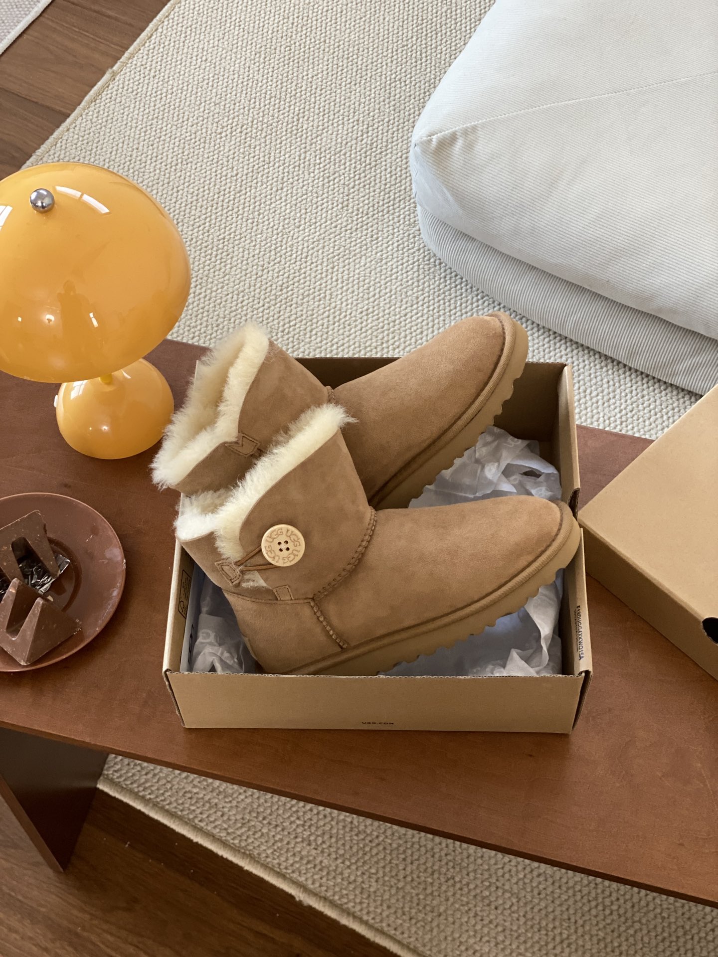 UGG boty Mini Bailey Button II 3352 maroon