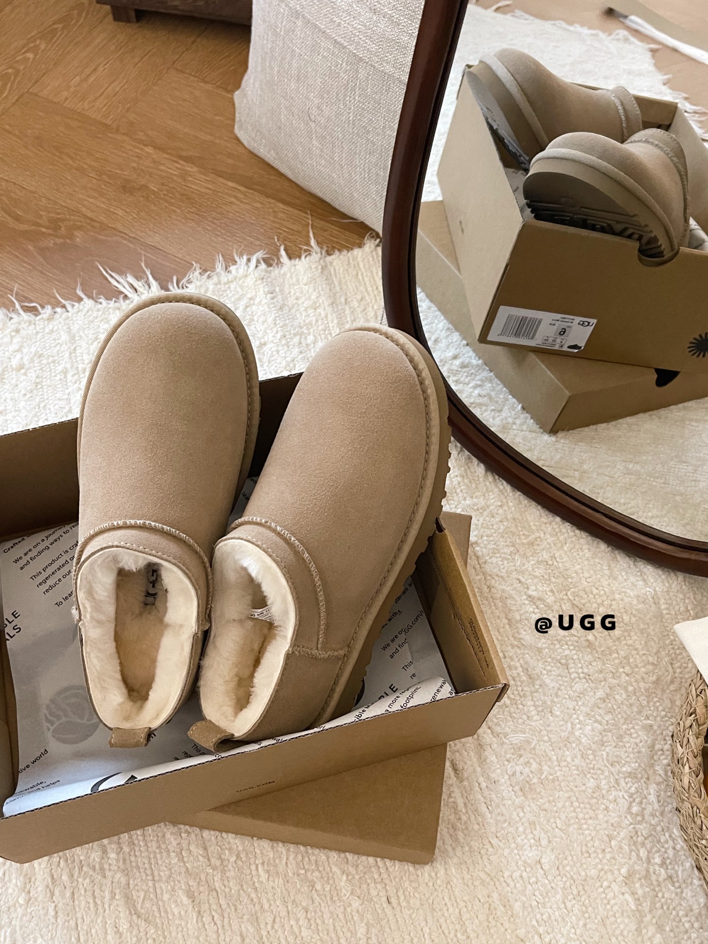 UGG classic micro boot sand