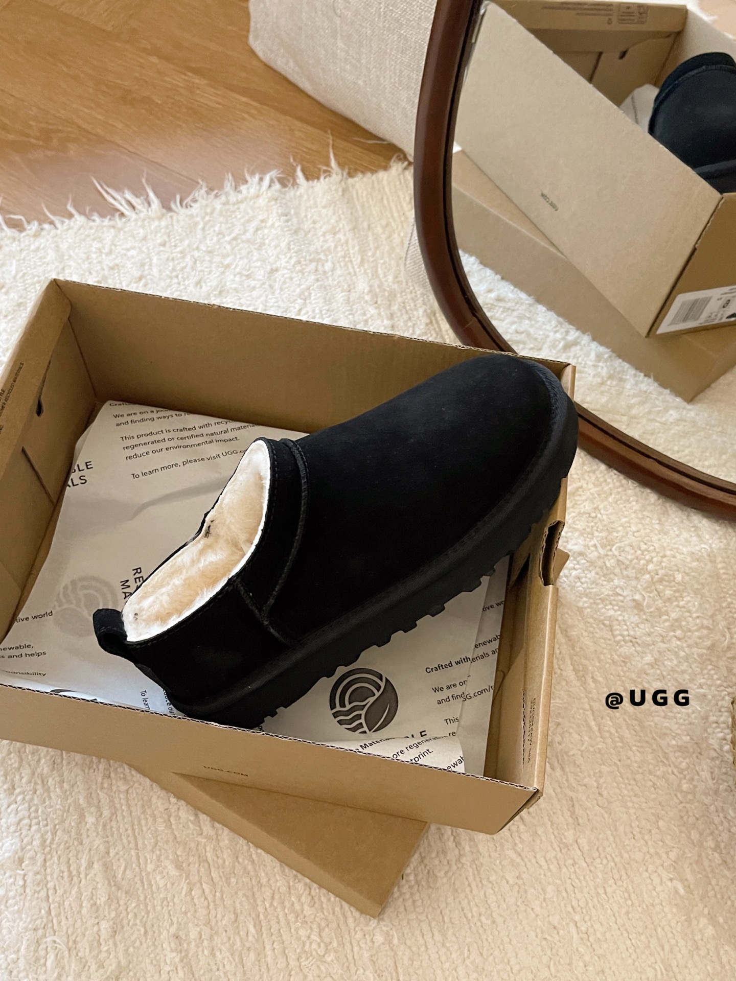 UGG classic micro boot black