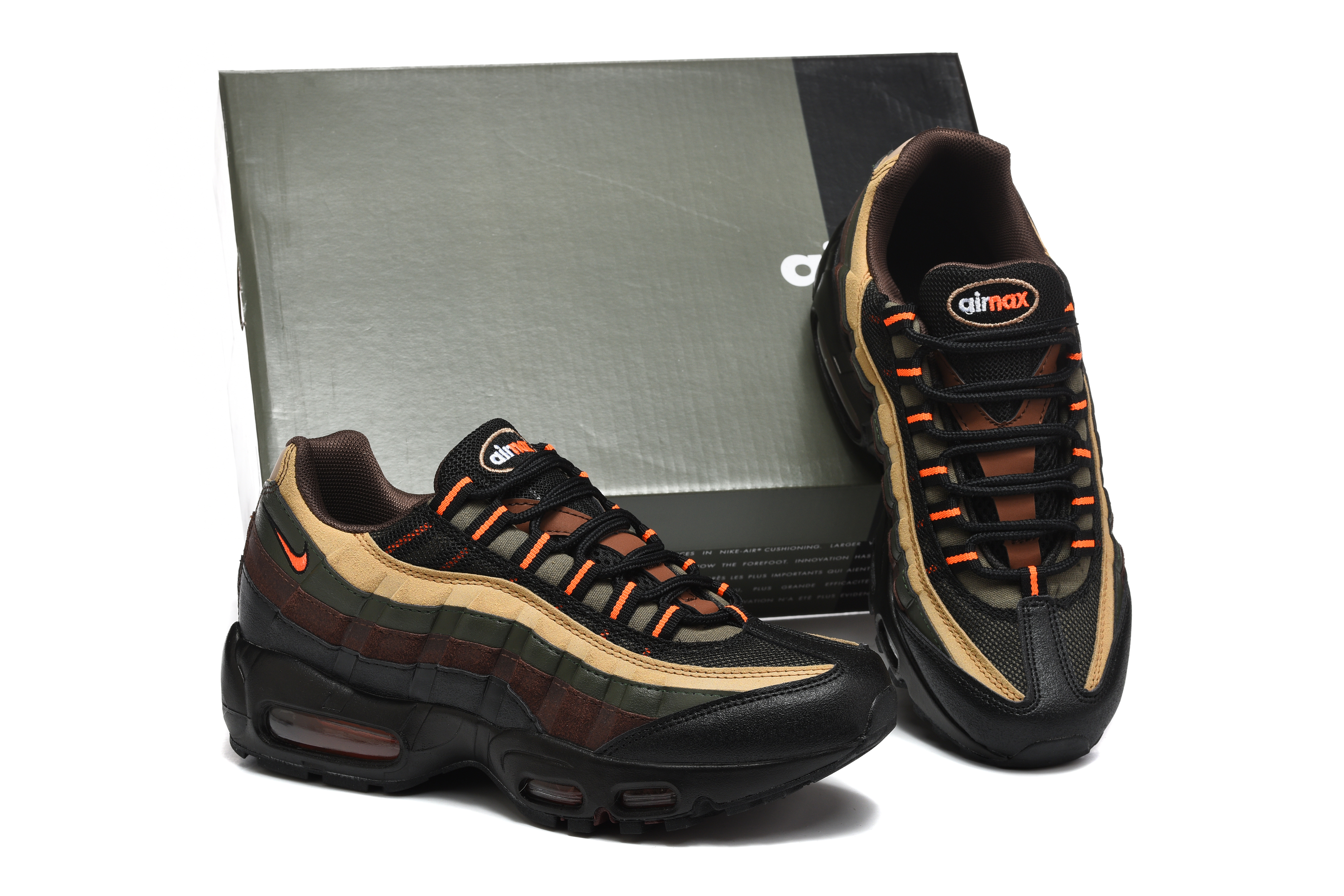 Nike Air Max 95 – Earthy Tones / Orange Accents