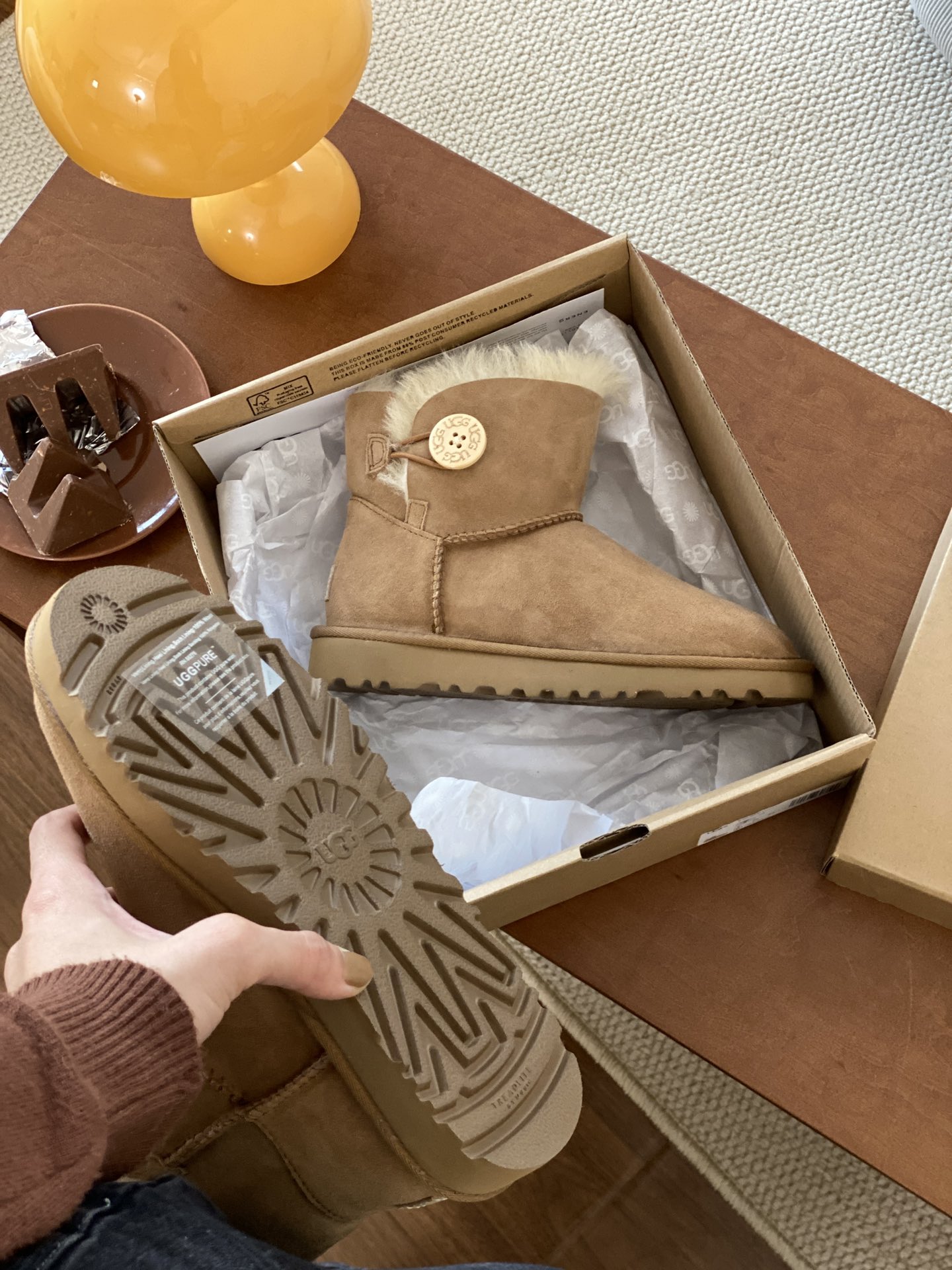 UGG boty Mini Bailey Button II 3352 maroon