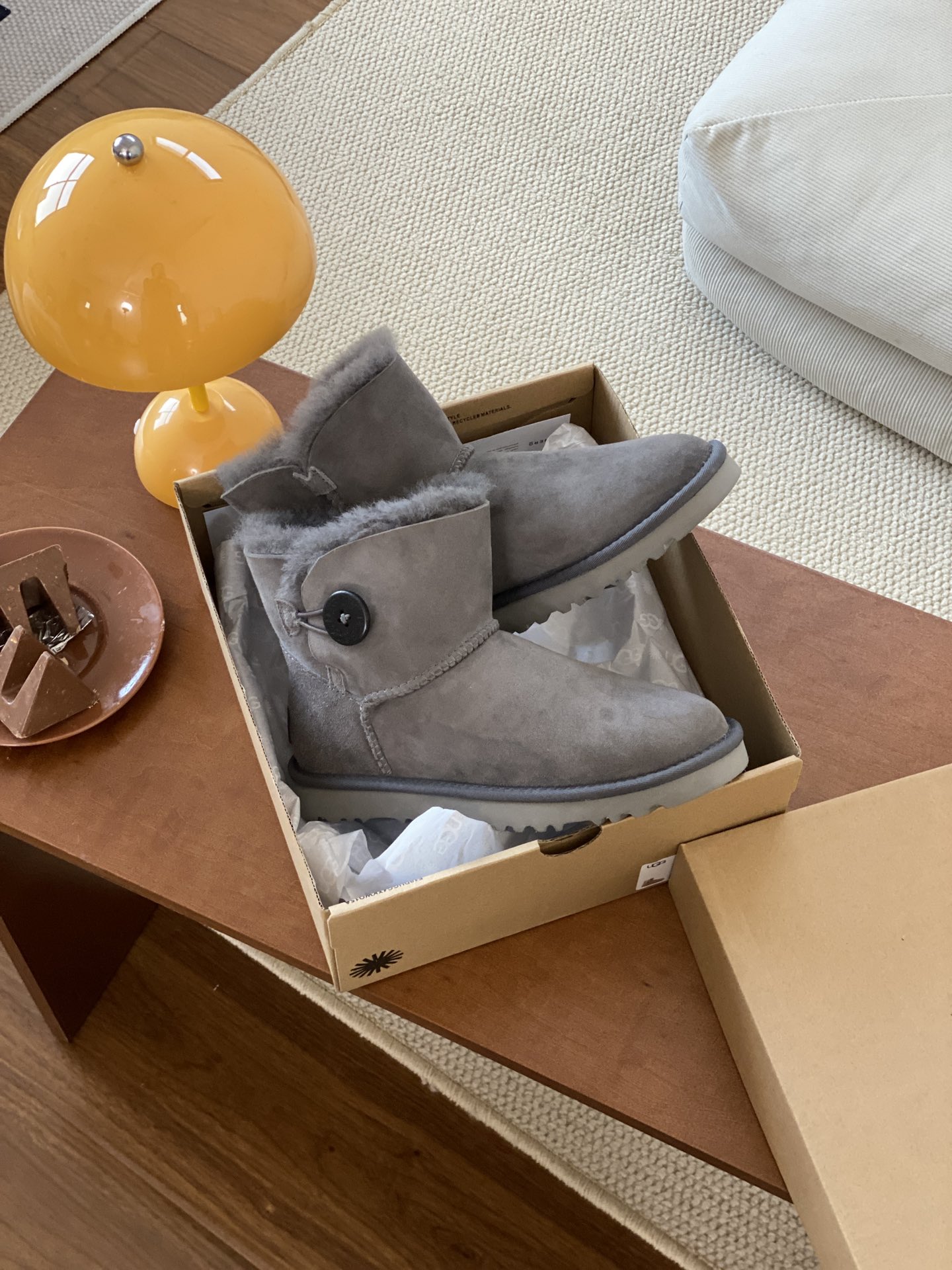 UGG boty Mini Bailey Button II 3352 grey
