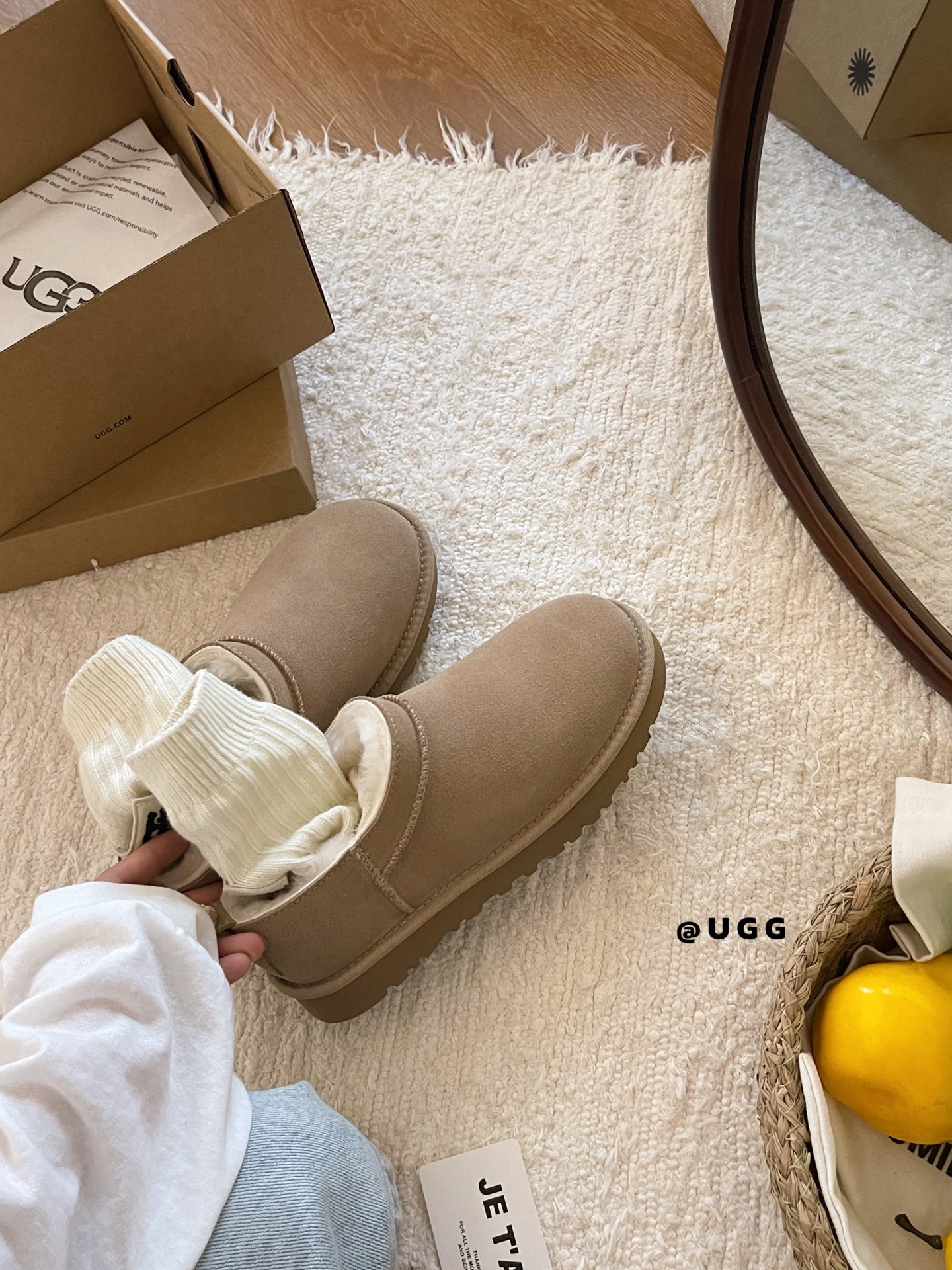 UGG classic micro boot sand