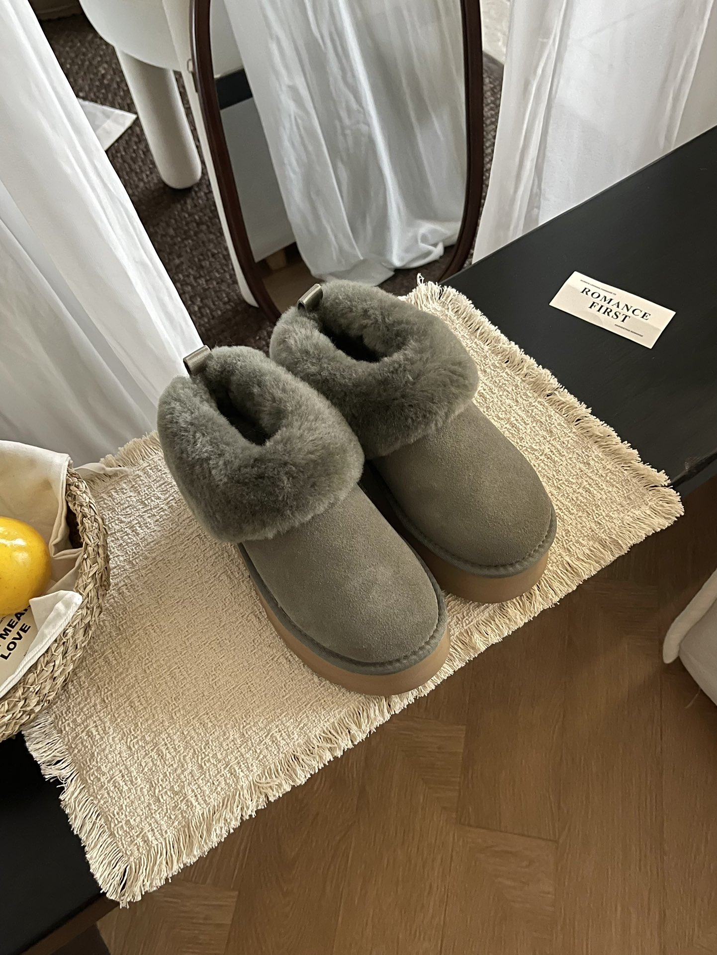 Pantofle UGG Tazelle grey green