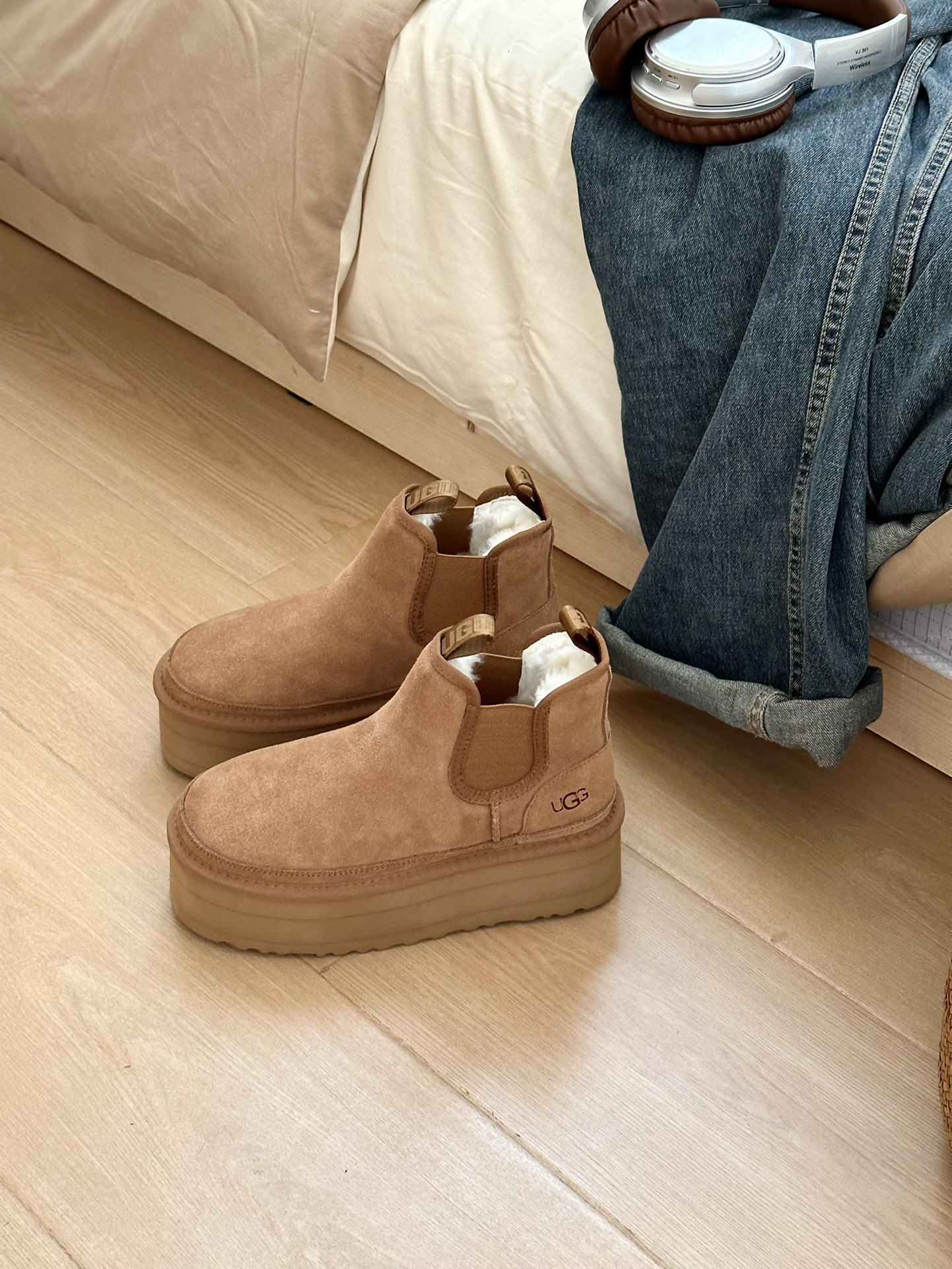 UGG Neumel Platform Chelsea maroon 1134526