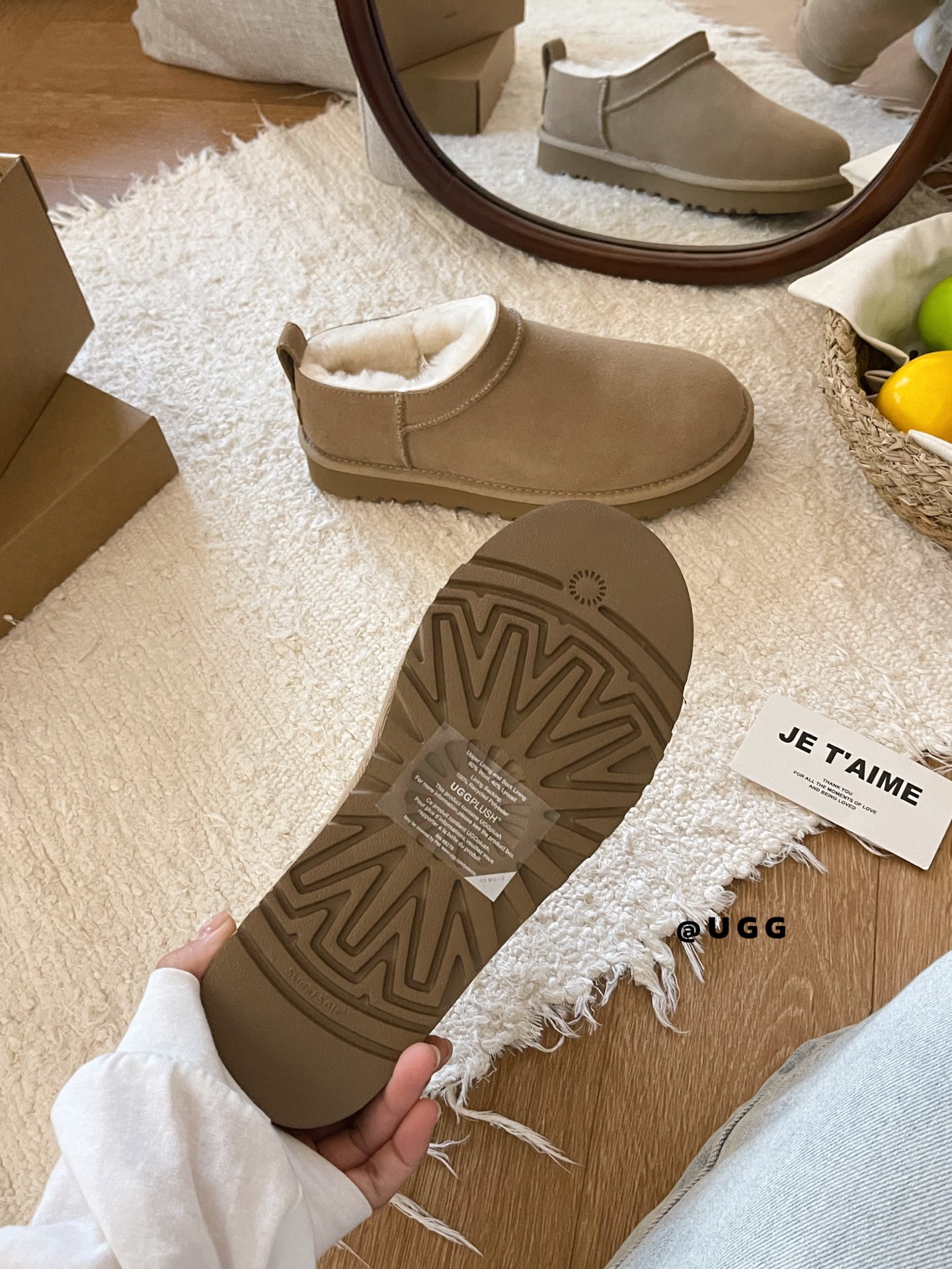 UGG classic micro boot black