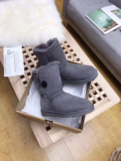 Boty UGG - W Bailey Button 5803 šedé